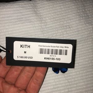 Kith Floral Seersucker Pants -Grey/White